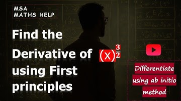 Find the derivative of (x)^3/2 using first principle method | Differentiate using ab initio method