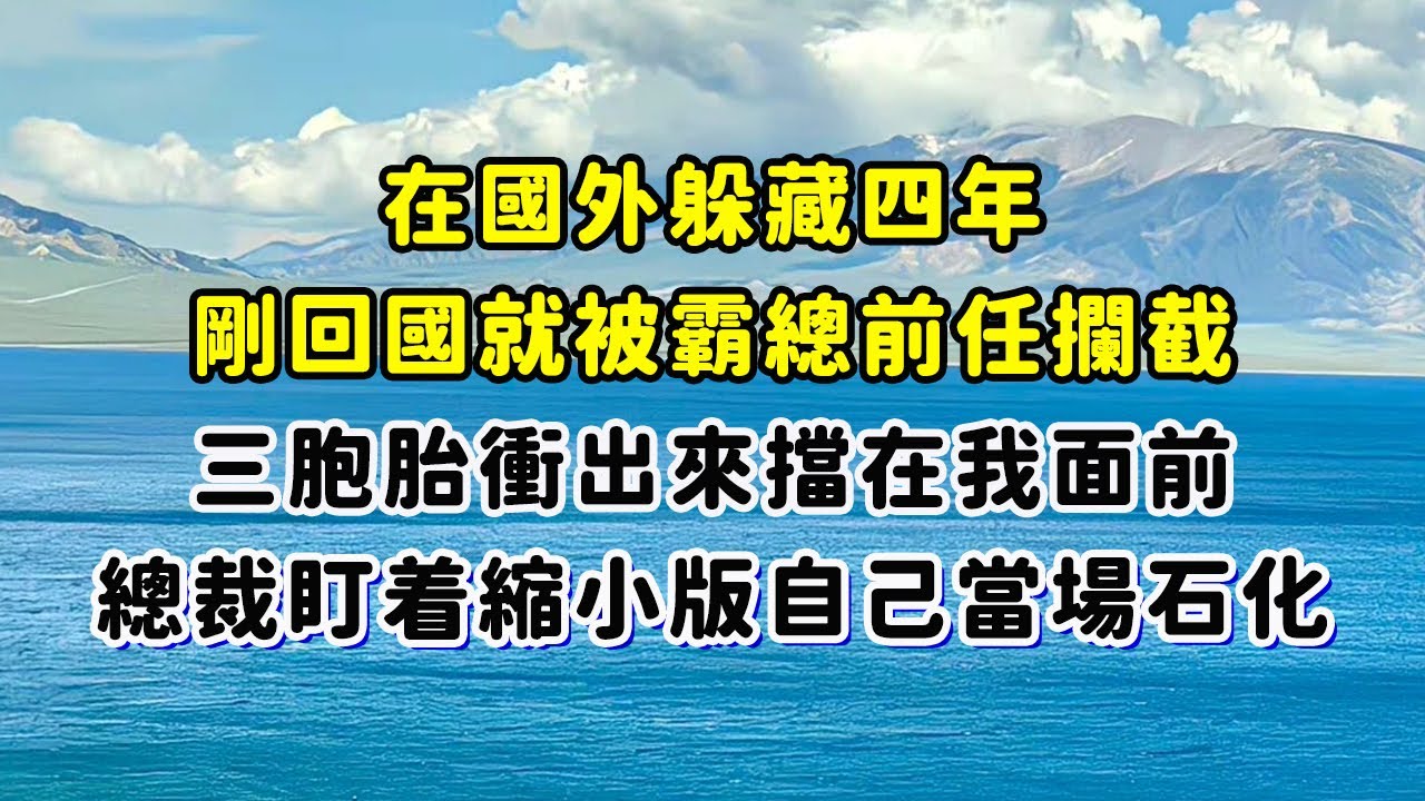在國外躲藏四年，剛回國就被霸總前任攔截，三胞胎衝出來擋在我面前，總裁盯着縮小版自己當場石化