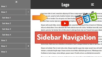 Responsive Sidebar Menu using HTML, CSS and Javascript from scratch with Sub Menus