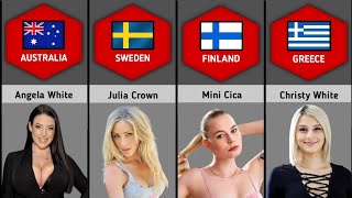 P**n Actress From Different Countries (Part 1) - 2D Comparison @worlddatainformation @MrBeast