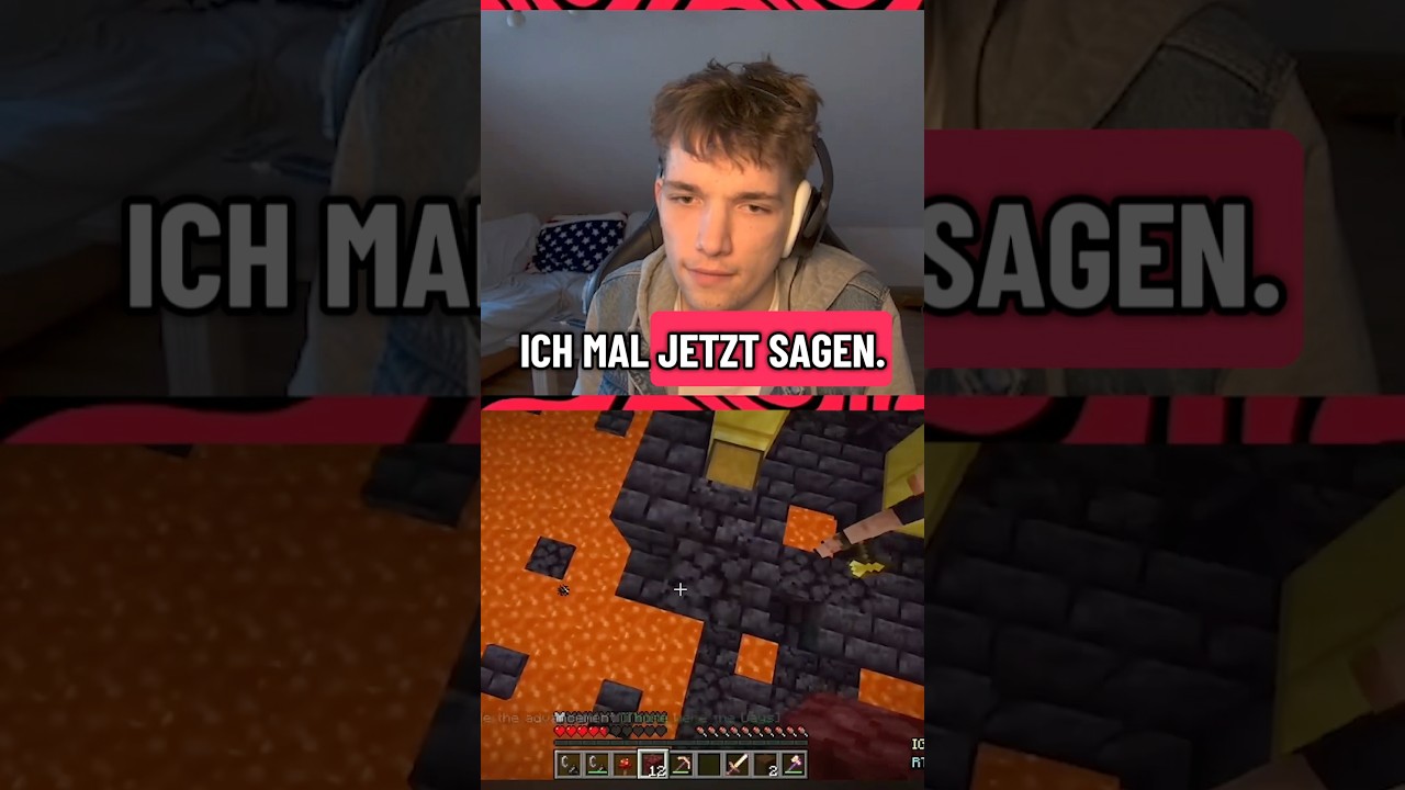 🤯Der Minecraft Full Netherite Speedrun ist krass! #shorts #shortsfeed #minecraft #gaming #reaction