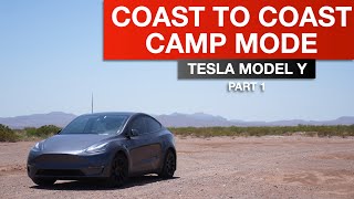 Tesla Model Y Coast to Coast Road Trip/Camp Mode 5,700 Miles!!  Part 1