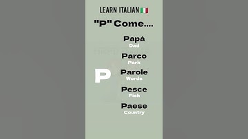 P come  | Simple way of Learning Italian |  #learningitalian #shorts  #italiantips #languagelearning