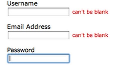 Ruby on Rails - Railscasts #263 Client Side Validations