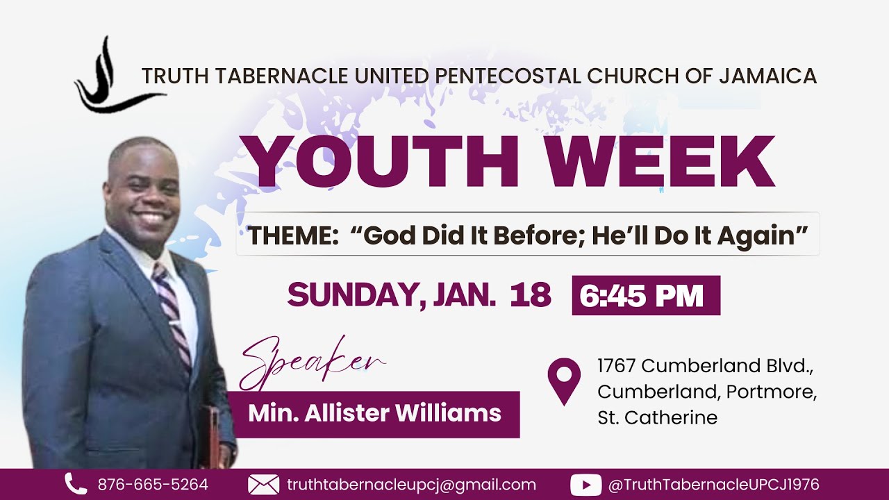 Truth Tabernacle's Sunday Night Service Youth Week | January 18, 2026| 6:45PM
