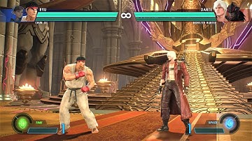 Ryu & Chun-Li vs Dante & Monster Hunter (Hardest AI) - Marvel vs Capcom: Infinite