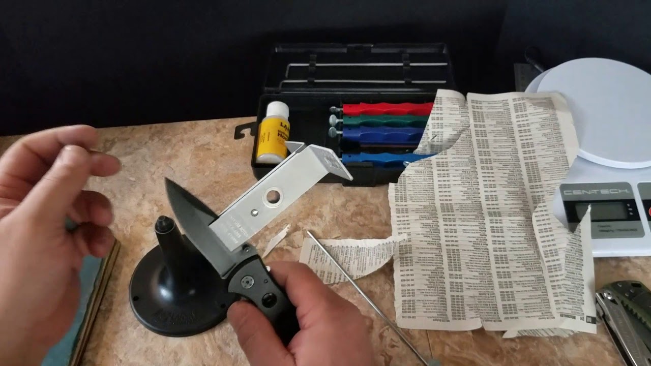 Sharpening old Coast knife with Lansky System YouTube