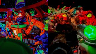 A Disney Versus Universal Blaster Game Dark Ride Challenge!