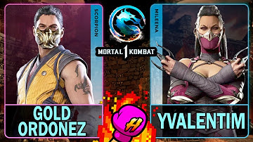 MK1 Gold Ordonez (SCORPION) VS yValentim (MILEENA)🥊Mortal Kombat 1🥊4K 60ᶠᵖˢ