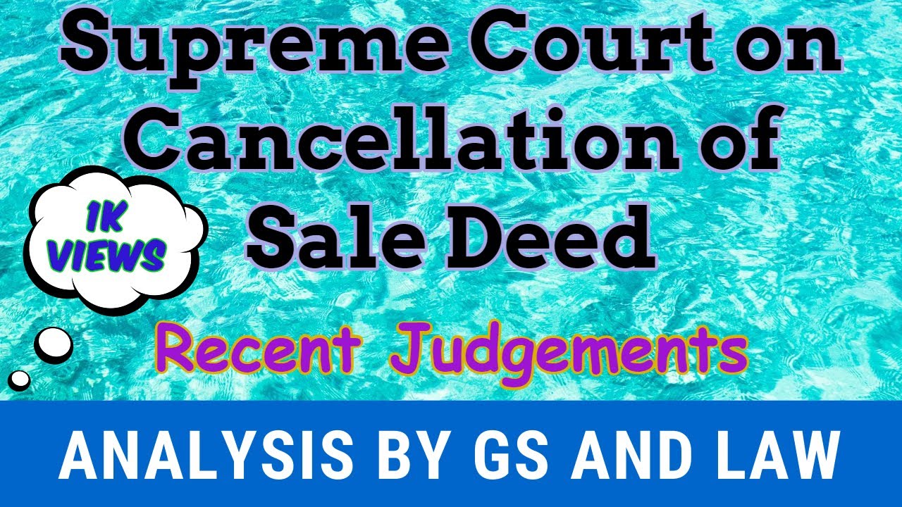 supreme-court-on-cancellation-of-sale-deed-in-hindi-youtube