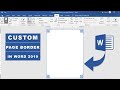 Creating Custom Page Border in Microsoft word 2019 || How to make Custom Page Border in ms word