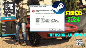 [FIXED] Script Hook V Critical Error v1.0.3179.0 (WORKING 2024)