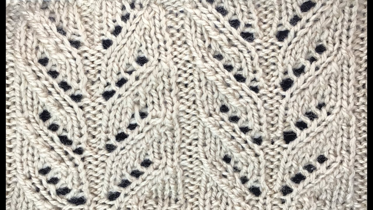 Красивый и простой узор для вязания спицами 