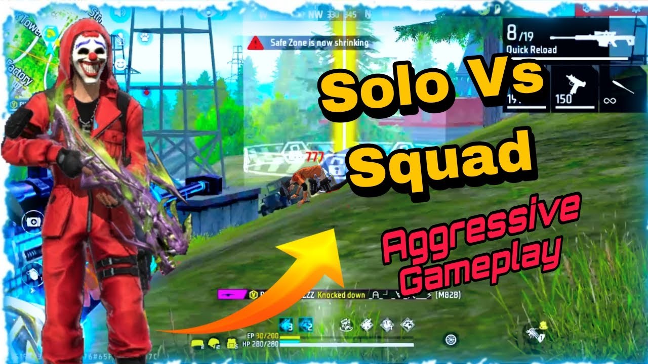 SOLO VS SQUAD GAMEPLAY || BR RANKED || EXCLUSIVE GAME PLAY ...