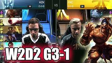 H2K Gaming vs Fnatic | Game 1 S6 EU LCS Summer 2016 Week 2 Day 2 | H2K vs FNC G1 W2D2 1080p