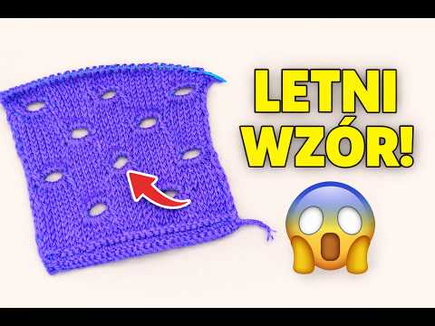 Bardzo lekki wzór na drutach | letni ścieg krok po kroku | Knitting pattern