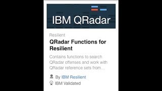 QRadar and Resilient -  Functions