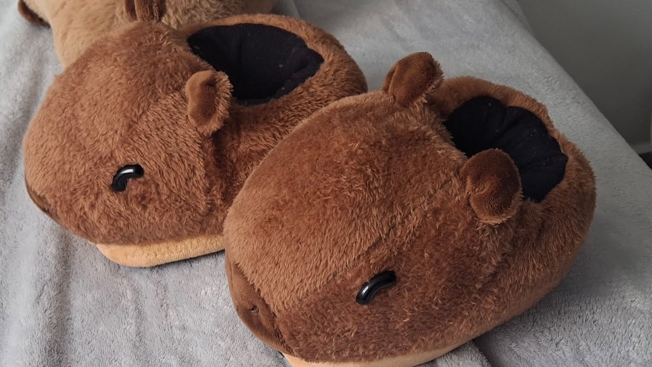Pantuflas de Peluche Capibara Molde Gratis + Tutorial Paso a Paso