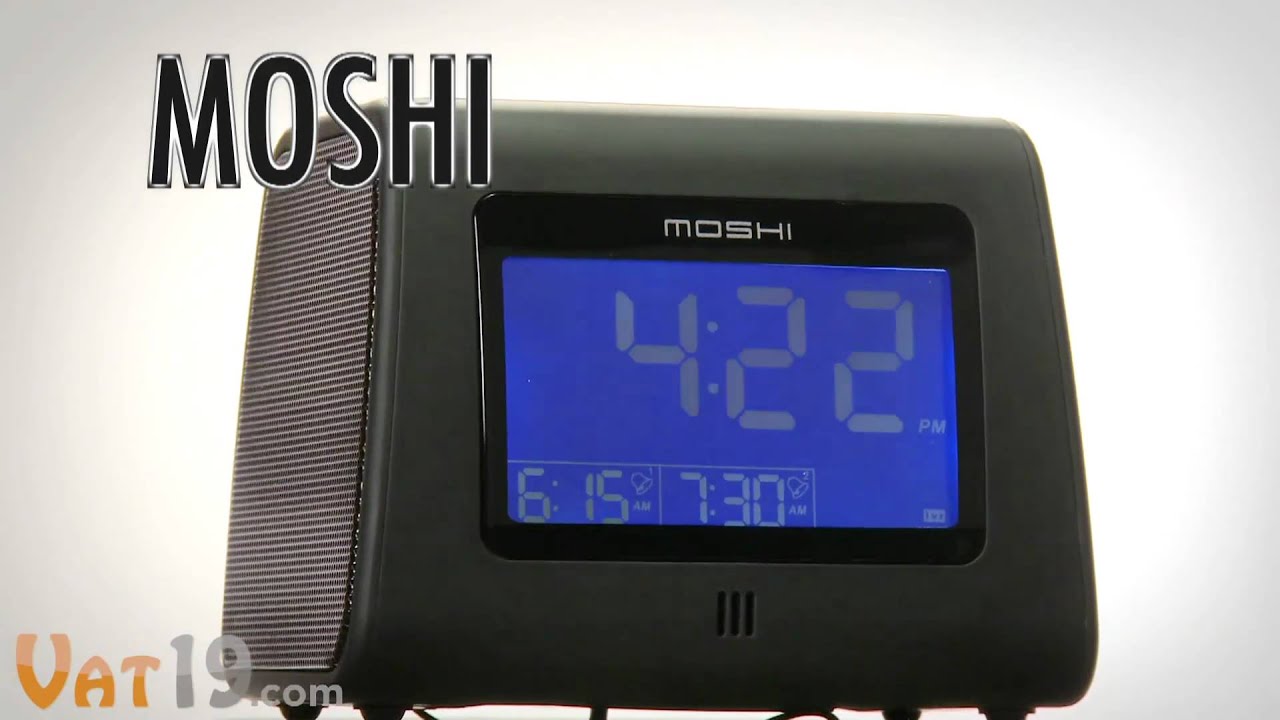 Moshi Voice-Activated Digital Clock Radio (product discontinued) - YouTube
