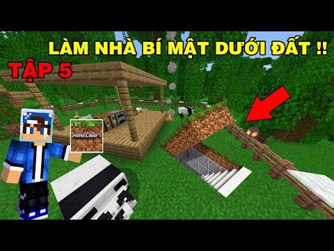 SINH TỒN TRONG RỪNG TẬP 5 | Làm Nhà Bí Mật Dưới Đất | Trong Minecraft Pe..!!