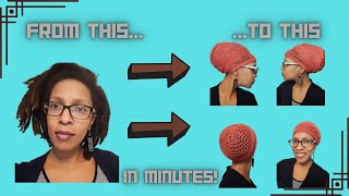 Watch Me Wrap My Locs in Less than 3 Minutes! #crochet #locs #naturalhair #headwraptutorial
