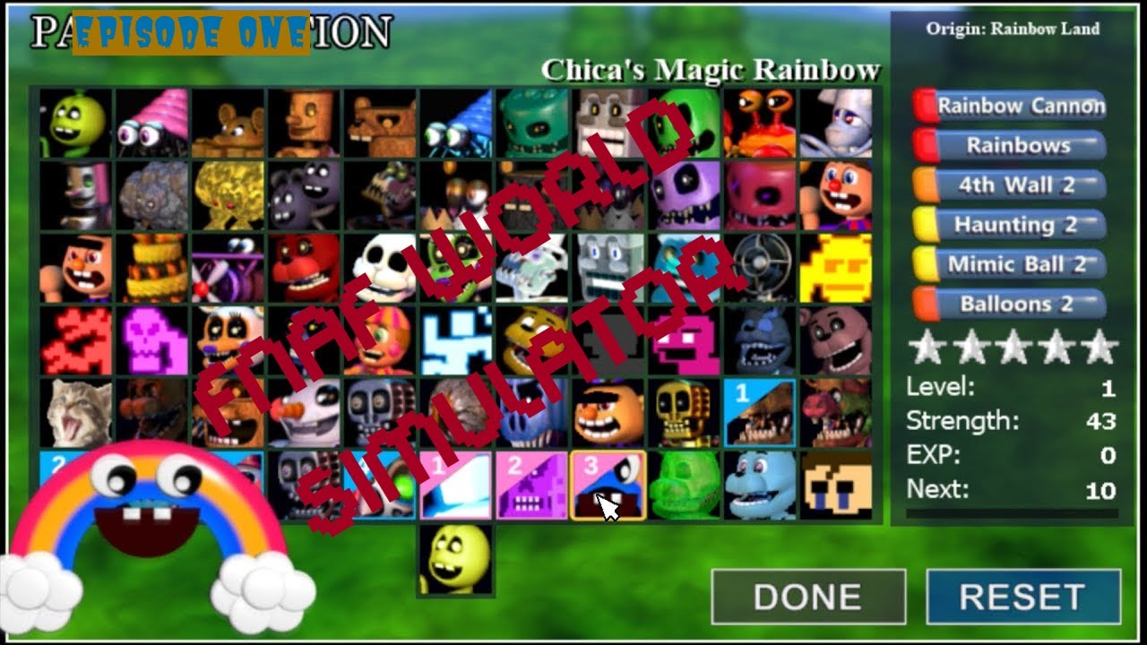 Fnaf world simulator recharged ep 1 Find the clock YouTube