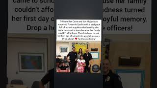 Back-to-School Miracle: Officers Surprise 7-Year-Old Leslie with Backpack Filled with Supplies