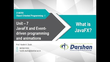 Unit 7: What is JavaFX?