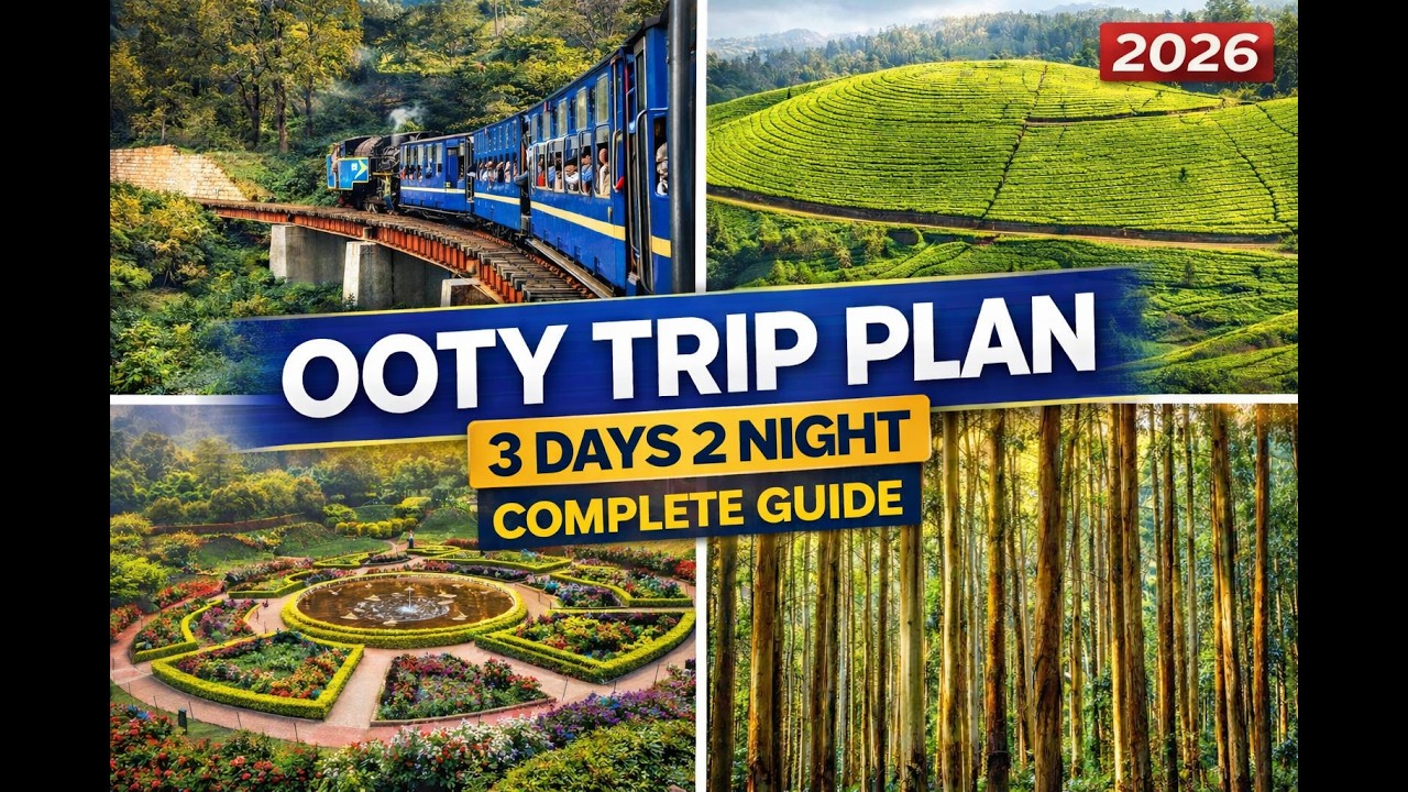 Ooty Travel Guide 2026 | 3 Days 2 Nights Full Itinerary + Budget + Tips