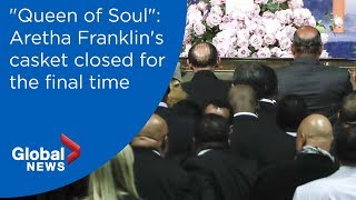 Aretha Franklin funeral: Music icon's casket closed for final time