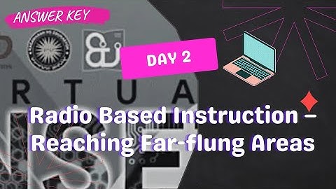 VINSET 2.0 Day 2 | Radio Based Instruction - Reaching Far-flung Areas