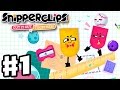 Snipperclips - Gameplay Walkthrough Part 1 - Noisy Notebook! Cut It Out, Together! (Nintendo Switch)