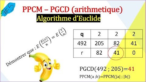 PPCM, PGCD et Algorithme d