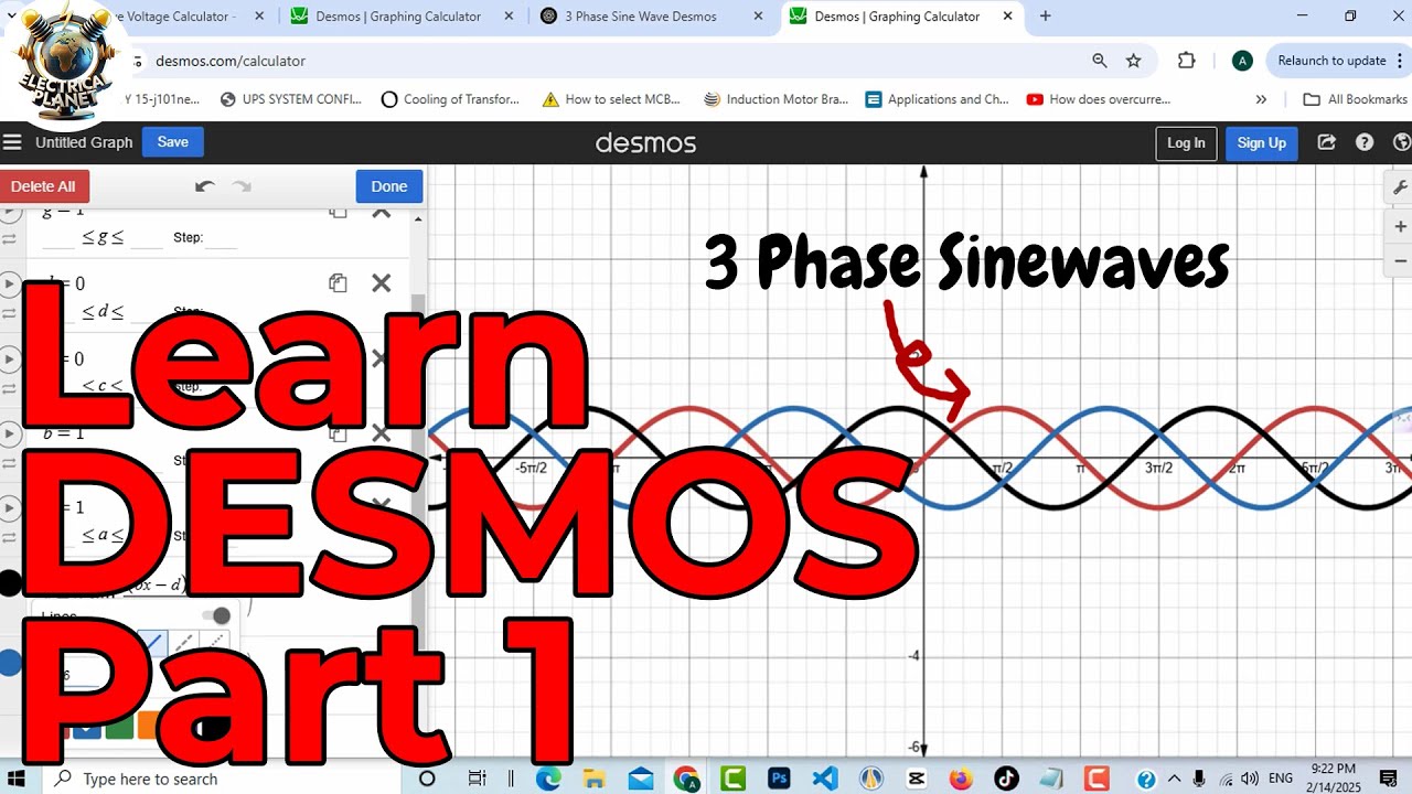 Desmos Simulation Tutorial Learn the DESMOS online graphing software |Tutorial #1 - YouTube