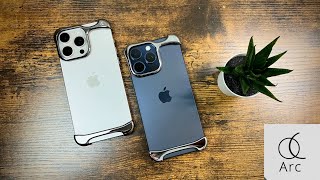 Arc Pulse Case for iPhone 15 Pro Max - Mirror Polish Silver & Titan Gray