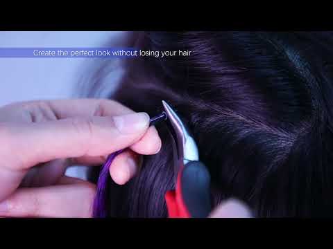 Синтетичні кольорові пасма для холодного нарощування зі смужками, видео 1