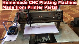 Homemade CNC Plotting Machine from Printer Parts!