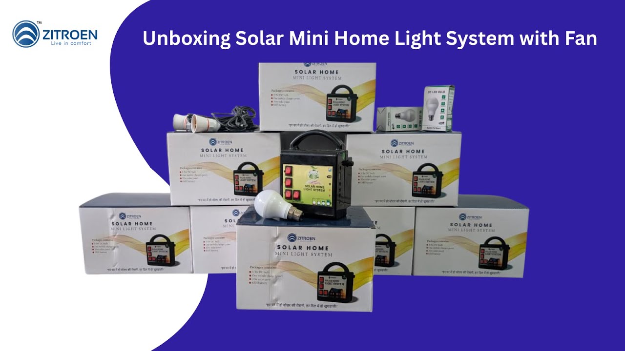 Unboxing Solar Mini Home Light System with Fan