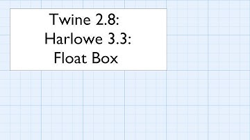 Twine 2.8: Harlowe 3.3: Macros: Float Box