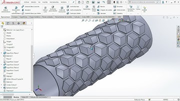 Solidworks- HEXAGONAL PATTERN CYLINDER