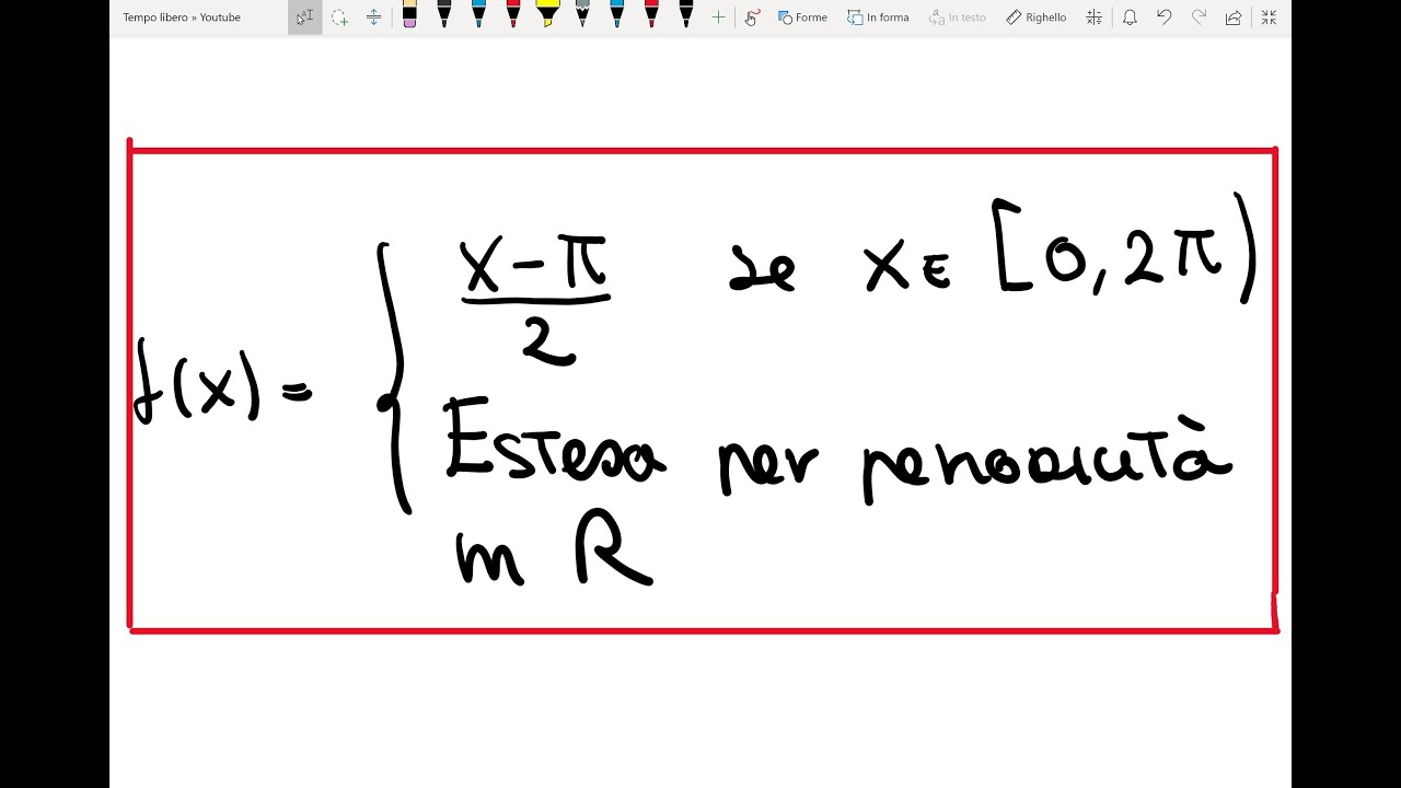 Analisi II - Serie di Fourier -  Esercizio n°1
