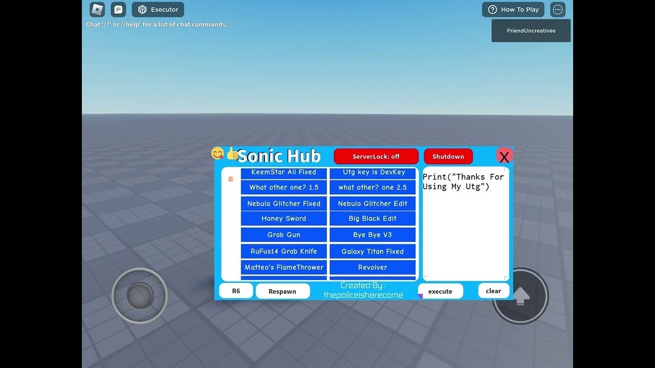 Sonic Hub Require Script Copy In comments - YouTube