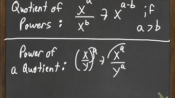 Quotient Properties of Exponents