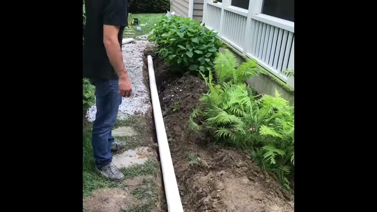 In progress Burying PVC pipes YouTube