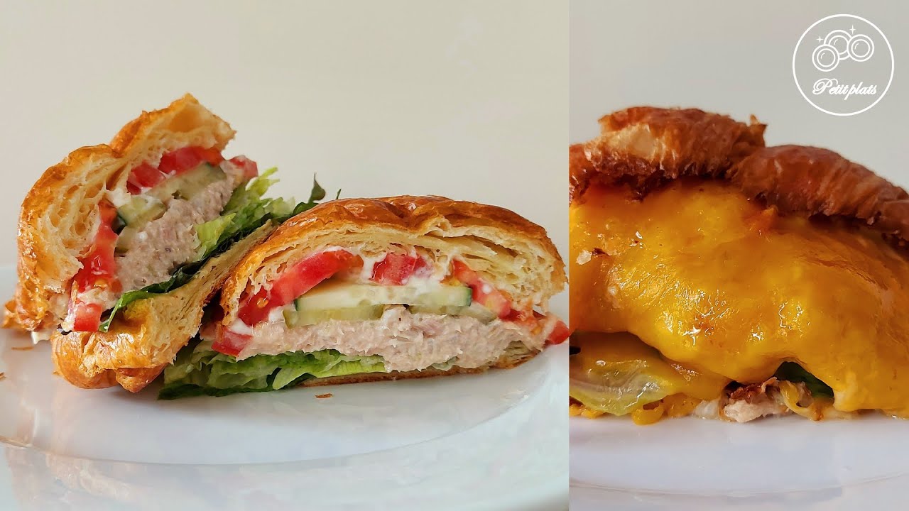 Tuna and Tuna melt Sandwich with Croissant Tuna Salad Sandwich
