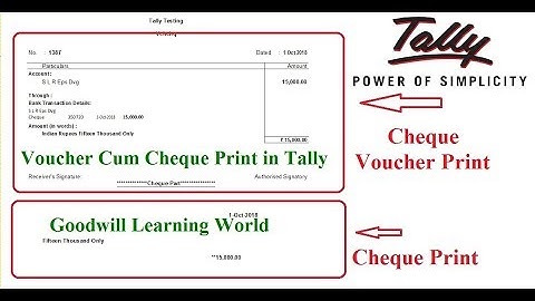 Tally TDL for Payment Voucher and Cheque Print in single Page - Tally Add on Download