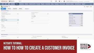 NetSuite Tutorial: How to Create a Customer Invoice