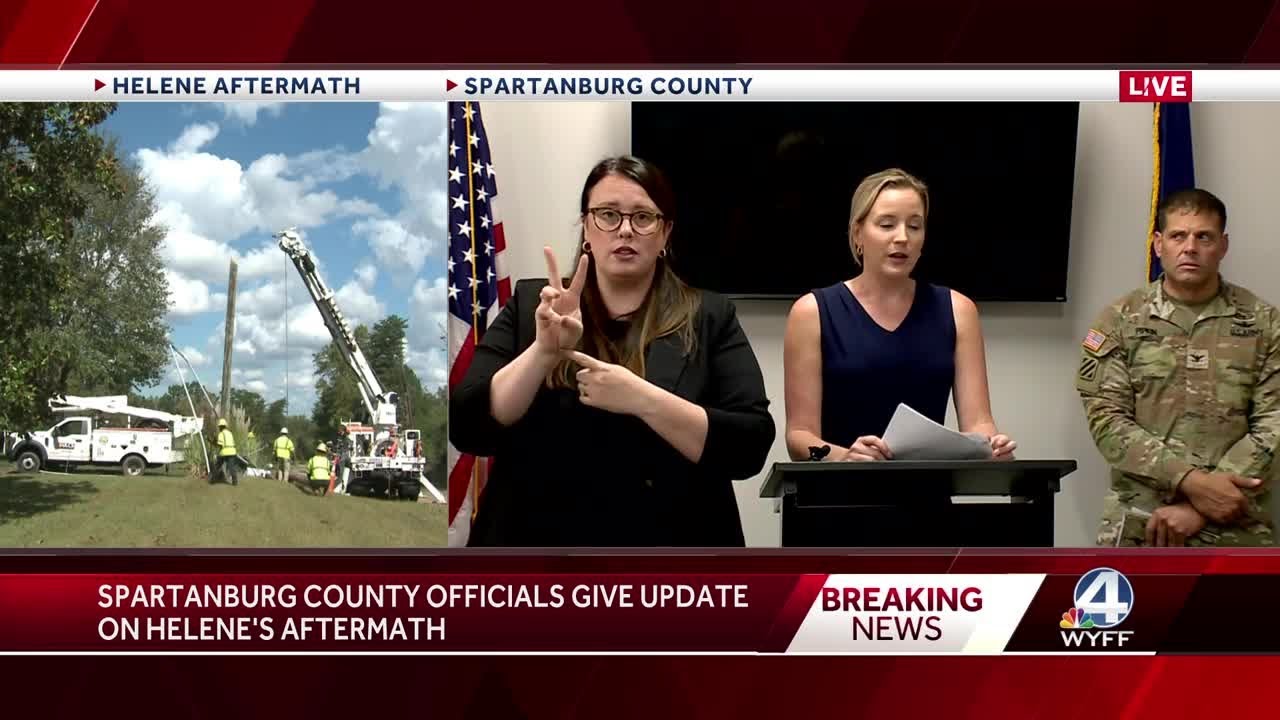 Friday Spartanburg County Helene update - YouTube