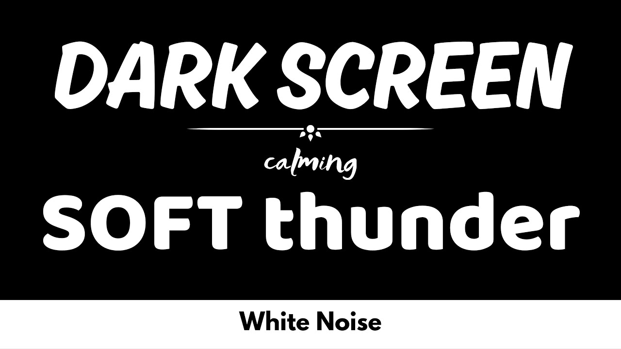 Soft Thunder Sounds (DARK SCREEN) || Deep Sleep White Noise || Relax Mind & Sleep Instantly