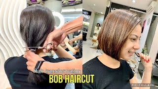 BOB HAIRCUT | Hair Transformation | Potong rambut bob pendek | DIY | ASMR | Update | hairstyle